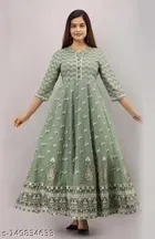 Rayon Printed Anarkali Kurti for Women 