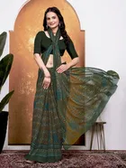 Georgette Printed Saree for Women 