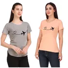 Round Neck Printed T-Shirt for Women 