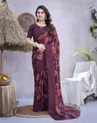 Chiffon Printed Saree for Women 