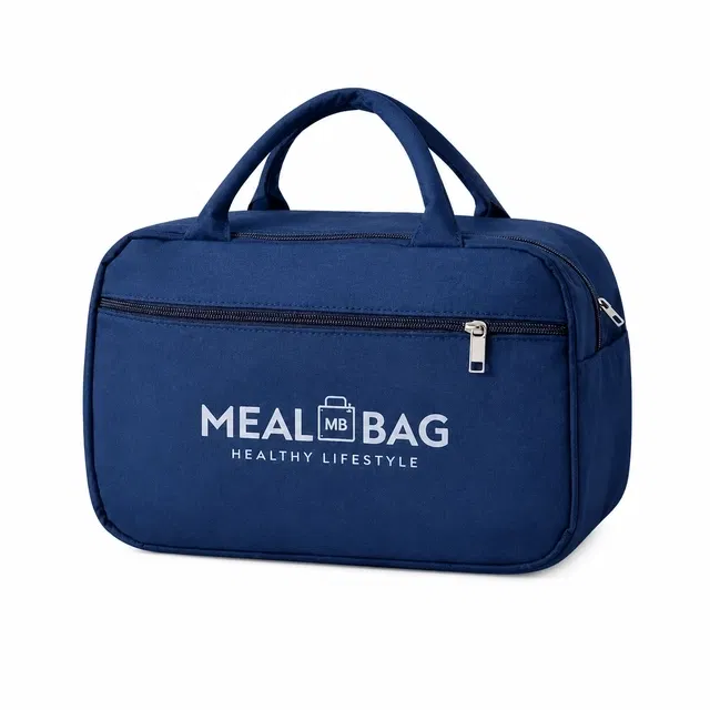 Lunch Meal Box Bag Insulated thermal Blue