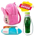 Fabric Backpack with Lunch Box & Water Bottle for Kids 