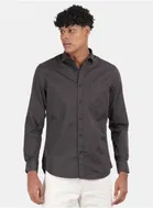 Cotton Blend Full Sleeves Solid Shirt for Men 