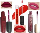 Combo of Lip Polish with Liquid Lipstick & Lip Mousse (Multicolor, Set of 3)