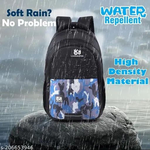 Nylon Backpack for Men & Women, Black
