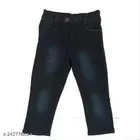 Denim Jeans for Boys (Black, 8-9 Years)