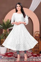Net Kurti for Women,  White  