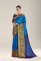 Moss Chiffon Printed Saree for Women 