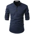 Trendy Cotton Full Sleeves Short Kurta For Men 