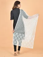 Net Self-Design Dupatta for Women 
