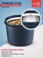 Stainless Steel Microwave Safe Insulated Leak Proof 3 Containers Lunch Box Set 