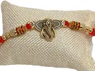 Metal Rakhi with Greeting Card & Roli Chawal 