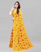 SVB बटरफ्लाई प्रिंटेड साड़ी फॉर वीमेन 