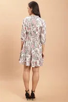 Cambric Cotton Printed Western Dress for Women 