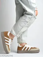 Solid Synthetic Slip-on Sneakers 