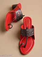 Shoetopia Red Open Toe Heel Sandals 