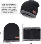 Woolen Winter Beanie Cap with Neck Warmer for Men 