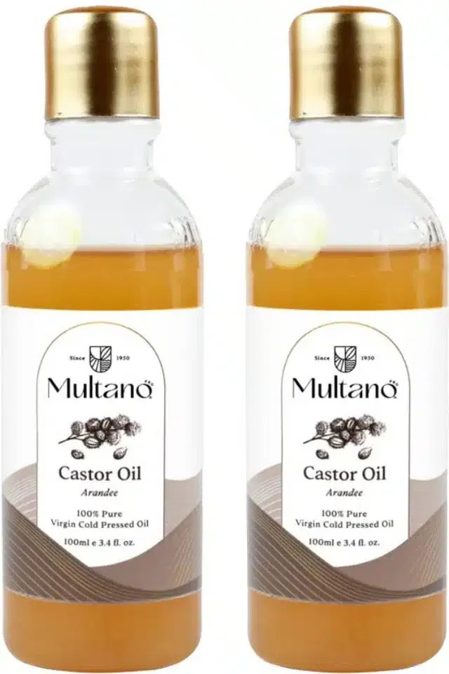 Cold Pressed Castor Oil for Hair (Pack of 2, 100 ml)