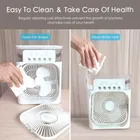 Immutable Mini Air Cooler | Mist Fan with 7 LED Colors, Timer, 3 Speeds & USB Powered 100 mm 3 Blade Table Fan 