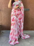 Georgette Abstract Saree for Women 