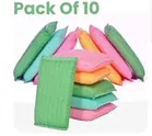 Sponge Scrub Pad (Multicolor, Pack of 10)