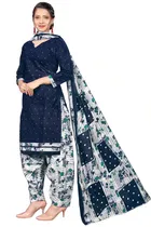 Cotton Blend Printed Kurti with Salwar for Women 