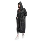 Solid Overcoat with Hoods and Side Pocket Raincoat for Women 
