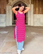 Ethnic Motif A-line Kurti for Women 