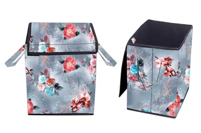 PVC Printed Rectangular Laundry Bag (Multicolor, 47 L)