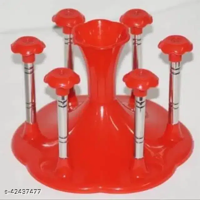 Glass and Spoon Holder for Kitchen (Orange)