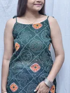 Tie Up Sleeveless Kurti for Women 