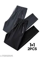 Cotton Trouser for Women, Black, Pack of 2 