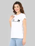 Round Neck Printed T-Shirt for Women 