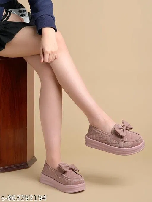 Shoetopia Loafers (Pink, IND-4)