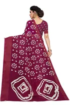 ग्रबस्टेकर लिनन बांधनी प्रिंटेड साड़ी 