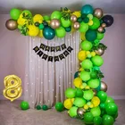 Jungle Theme 8th Birthday Balloon Decoration Kit , Multicolor, Pack Of 63