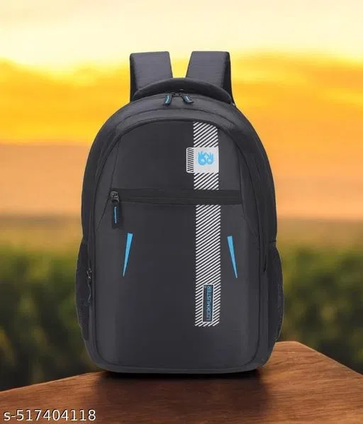 Polyester Backpack for Men & Women, Black