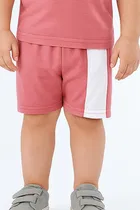 Solid Cotton Blend Top & Bottom Set for Boys 