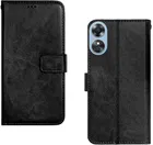 OPPO A17 Artificial Leather Mobile Flip Cover 