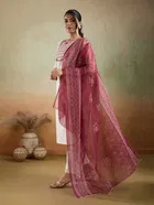 Rayon Printed Kurta with Pant & Dupatta for Women 