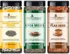 Herbs Library Sunflower Seeds, Chia Seeds and Raw Flax Seeds 