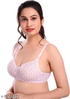 Cotton Blend Printed Padded Bra for Women 