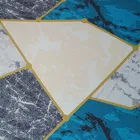 Homwatica Blue Abstract Printed Elastic Chair Cover 50X65Cm Pack Of 4