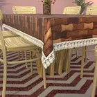 PVC Table Cover, Multicolor, 40x60 Inches