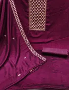 Vichitra Silk Unstitched Dress Material for Women 