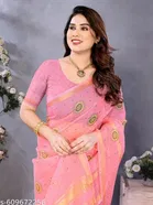Kota Doria Cotton Bandhani Printed Saree for Women 