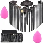 Makeup Brushes Set with Makeup Blender, Multicolor, Set of 2