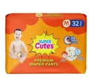 Super Cute'S Premium Baby Diaper Pants (M) - 32 Pcs