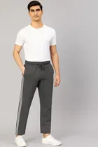 Lycra Regular Fit Track Pants for Men (Grey, 38)