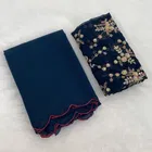 Silk Woven Design Saree for Women, Navy Blue 